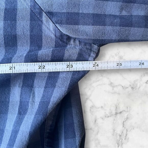 US Polo Assn Blue Plaid Checkered Long Sleeve Button Up Stretch Men’s Size 2XL - Picture 3 of 7